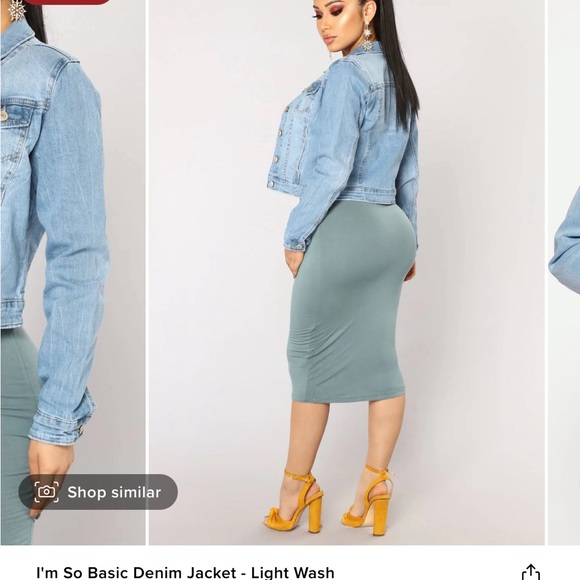 Fashion Nova - So Basic Denim Jacket Light Wash - Picture 2 of 6